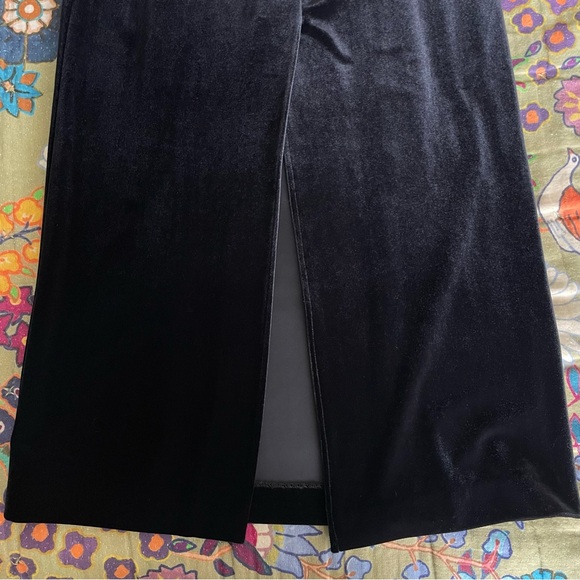 90s Style Alex Evenings Black Velvet Dress SIZE 6 PETITE - Picture 5 of 8